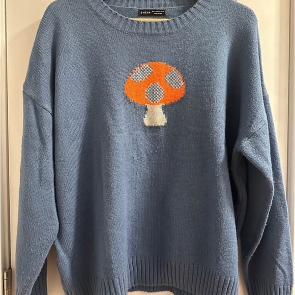 SHEIN Sweaters - SHEIN Blue Knit Sweater